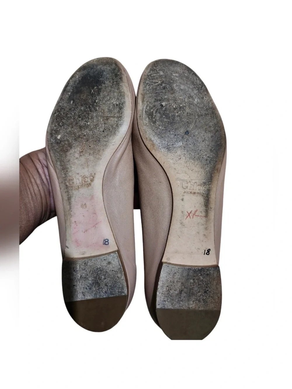 Chloe Scalloped Ballet Flats - Light Taupe